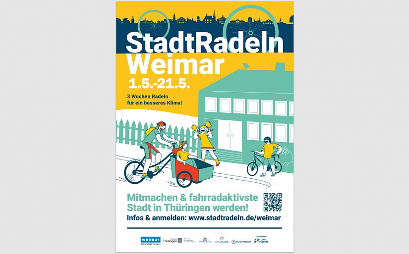 Flyer: Stadtradeln Weimar 2024
